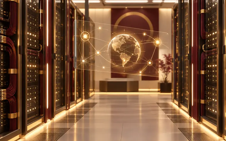 A clean business server room